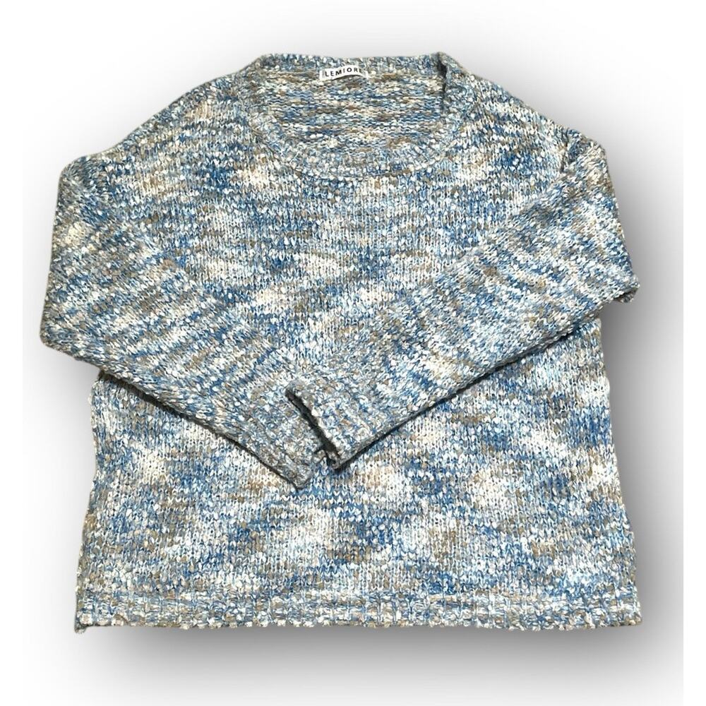 Lemiore Made In japan Women Sweater‎ Size Medium 19x21” Blue Brown